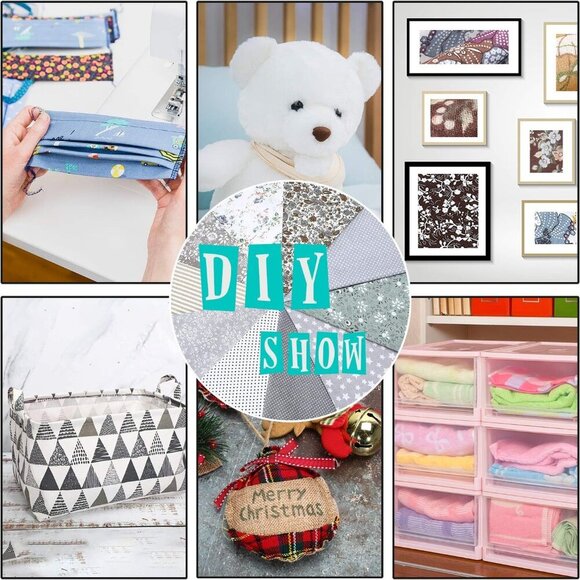 10 Pieces 20 x 20 Inch Squares Floral Patchwork Quilting Gray Square Bundle Fabr - Picture 6 of 7